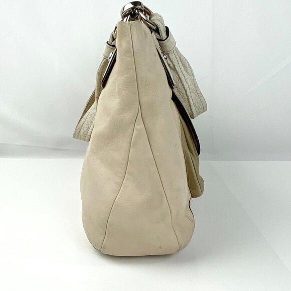 Coach Leather Purse Handbag Satchel Kristin Spectator Bag Beige 16810 Large - Picture 3 of 11